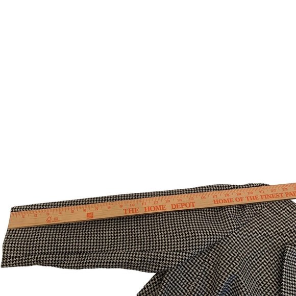 TALBOTS Petites Wool Houndstooth Blazer Italy Jacket 10 Black White Pockets - Picture 9 of 9